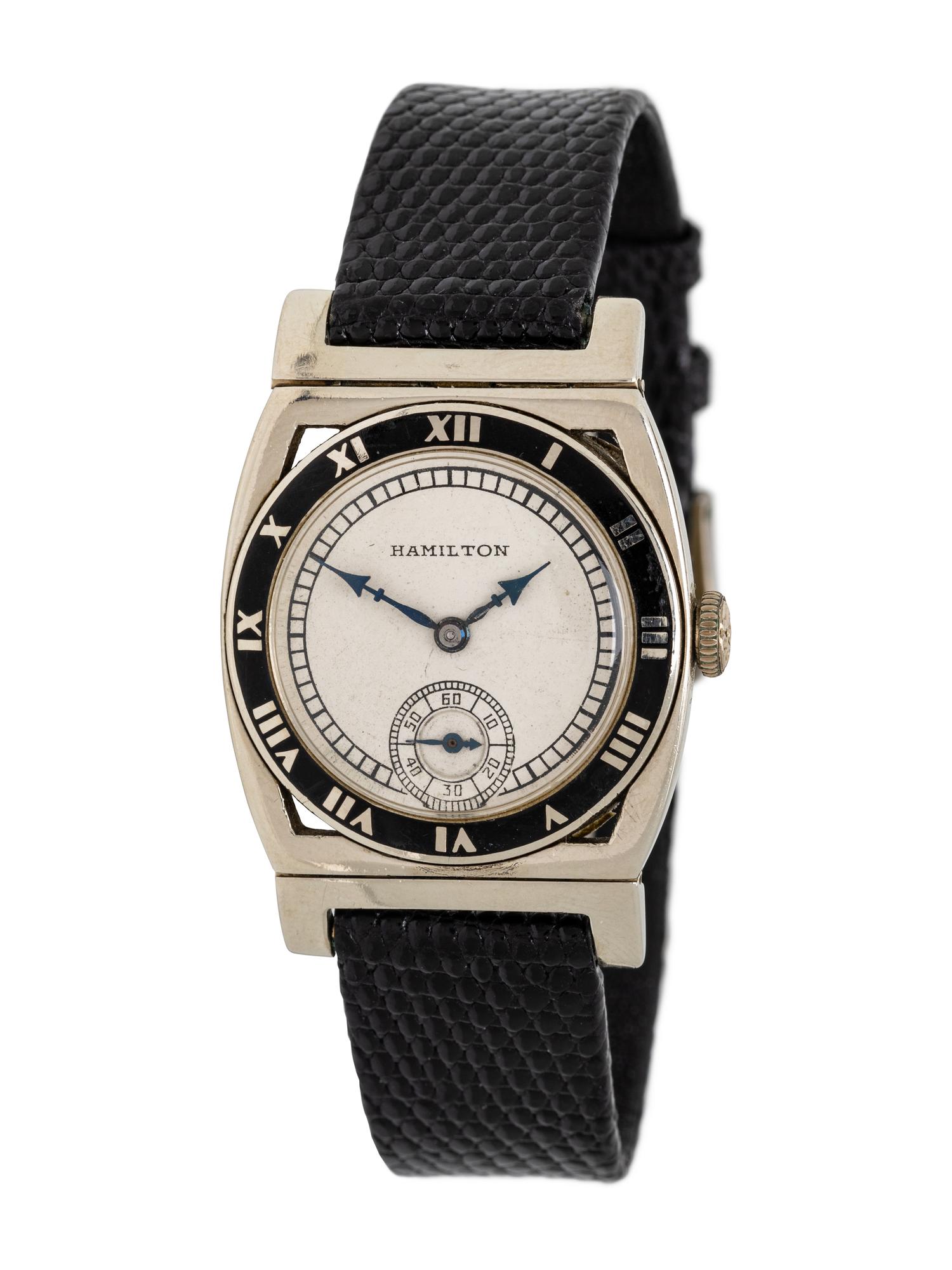 An Extraordinarily Scarce Original 1928 New York Yankees World Series Champions Hamilton "Piping Rock" Watch Presented by Colonel Jacob Ruppert — Gifted by Yankees Owner to Neil Mooney, railway director of "The Flying Yankee Special" and Assistant Passenger Traffic Manager of the New York Central Lines