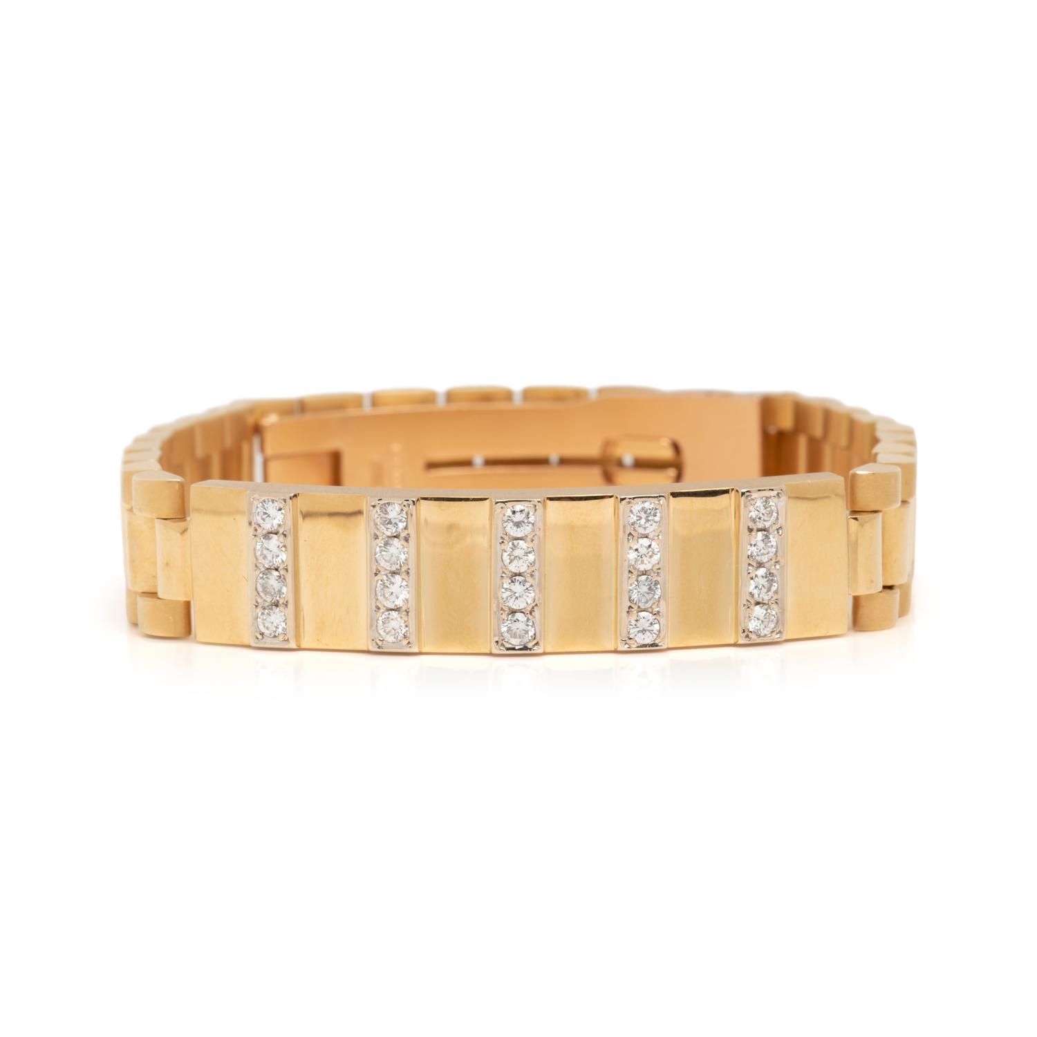 YELLOW GOLD AND DIAMOND BRACELET