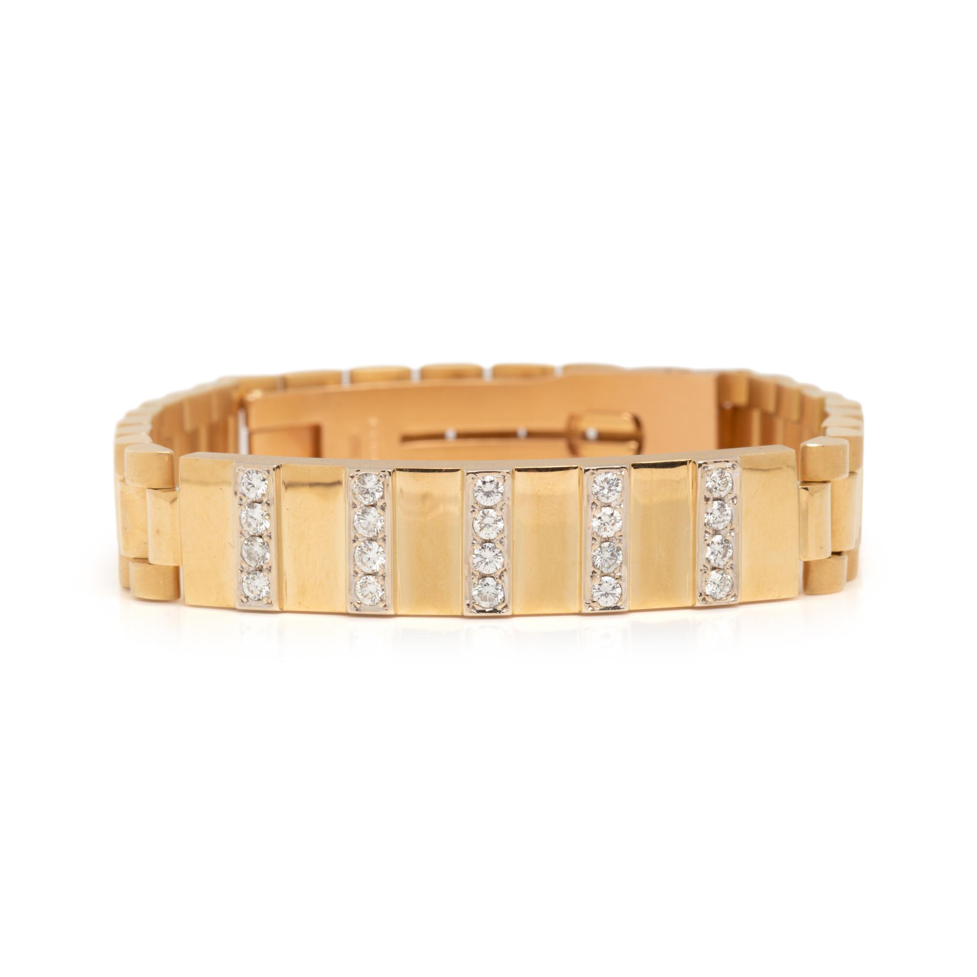 YELLOW GOLD AND DIAMOND BRACELET