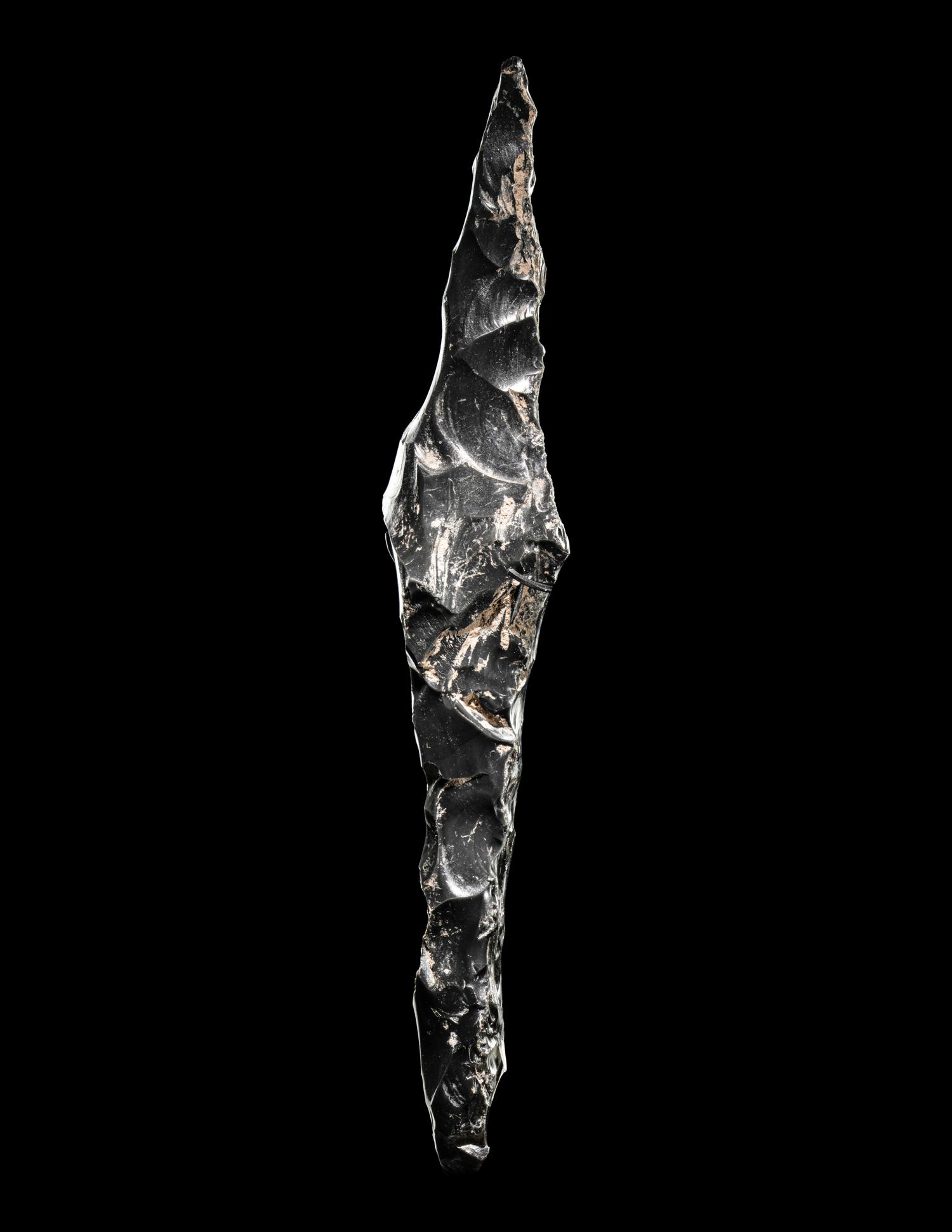 An Aztec Obsidian Eccentric Blade