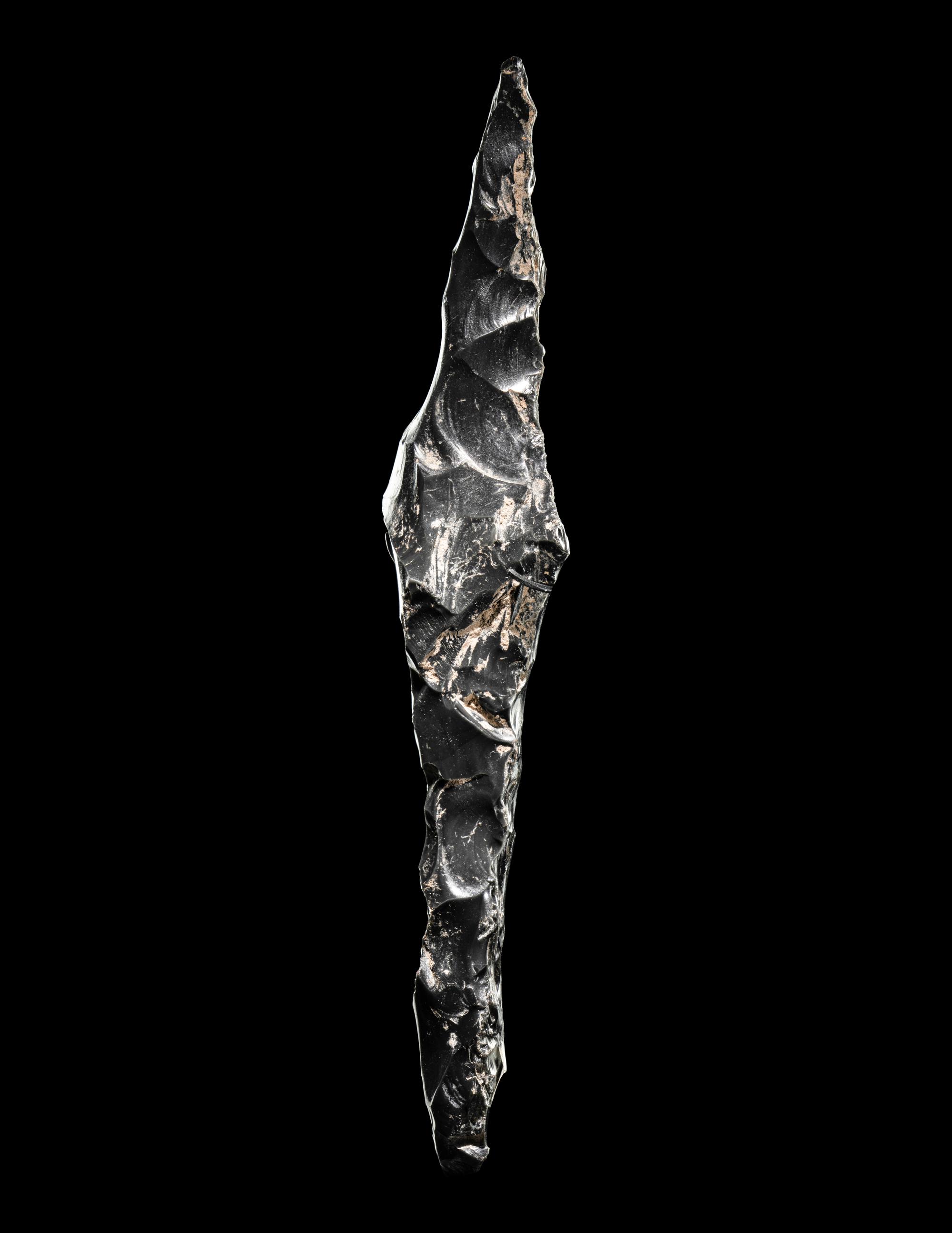 An Aztec Obsidian Eccentric Blade