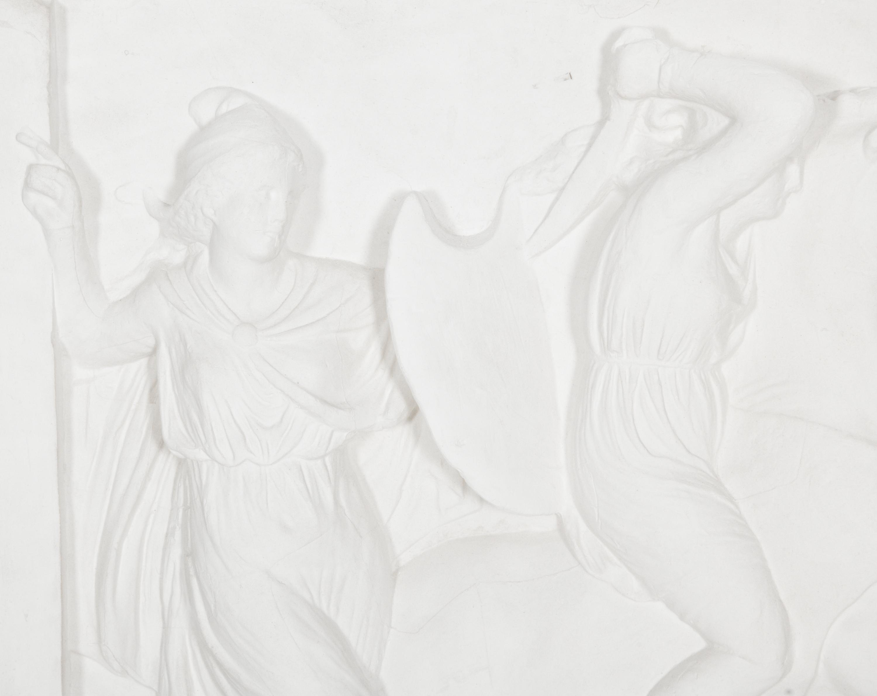 Two Cast Plaster Relief Panels After the Antique