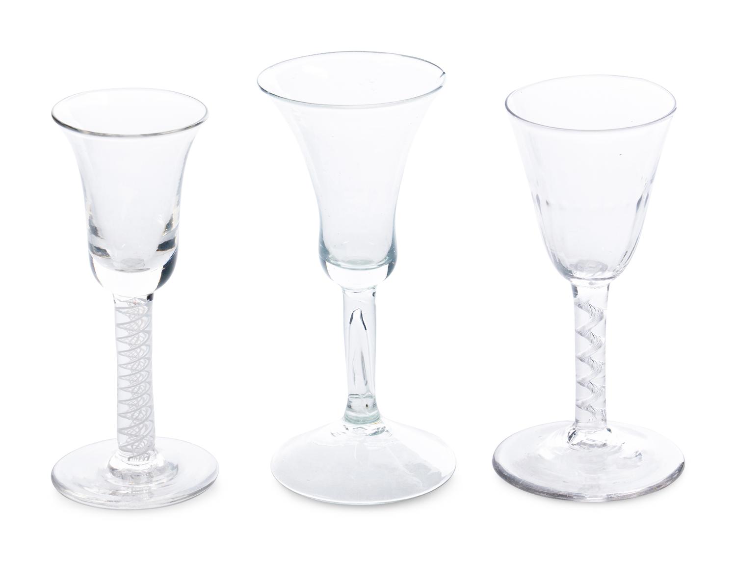 A Group of Three Georgian Wine Stems