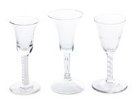 A Group of Three Georgian Wine Stems