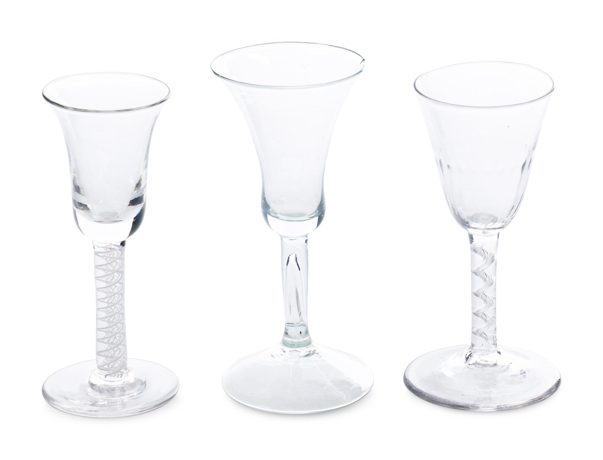 A Group of Three Georgian Wine Stems