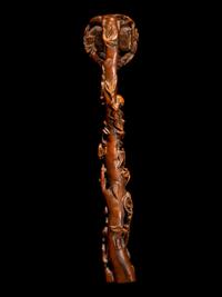 A Carved Boxwood Ruyi Scepter