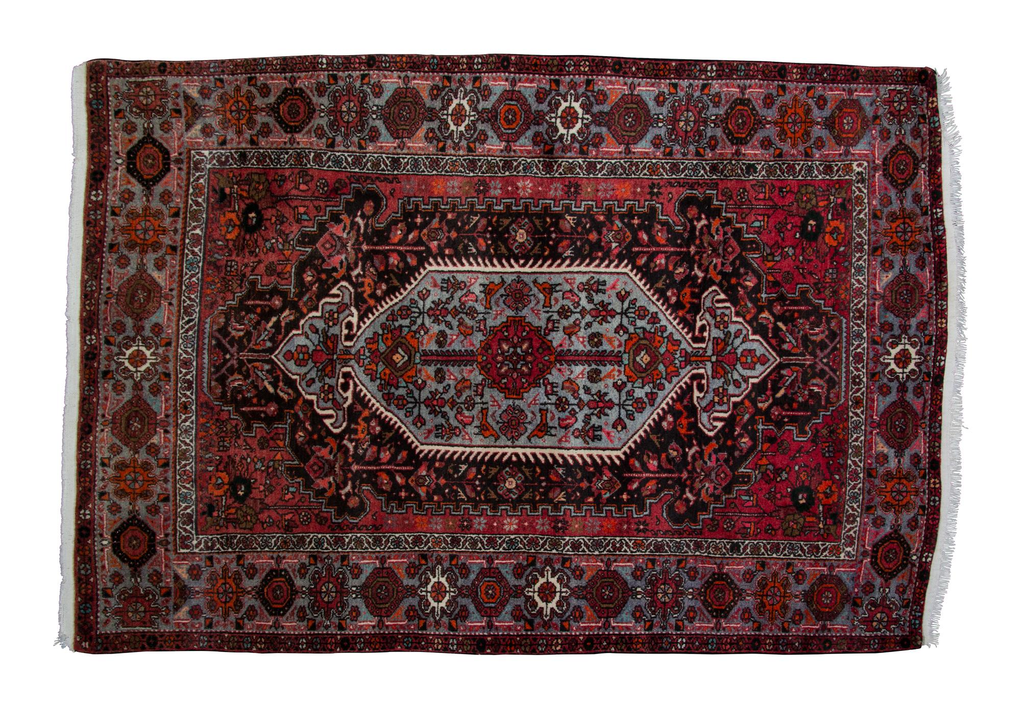 A Bidgeneh Wool Rug 6 feet 3 inches x 4 feet 5 inches. — PERSIA