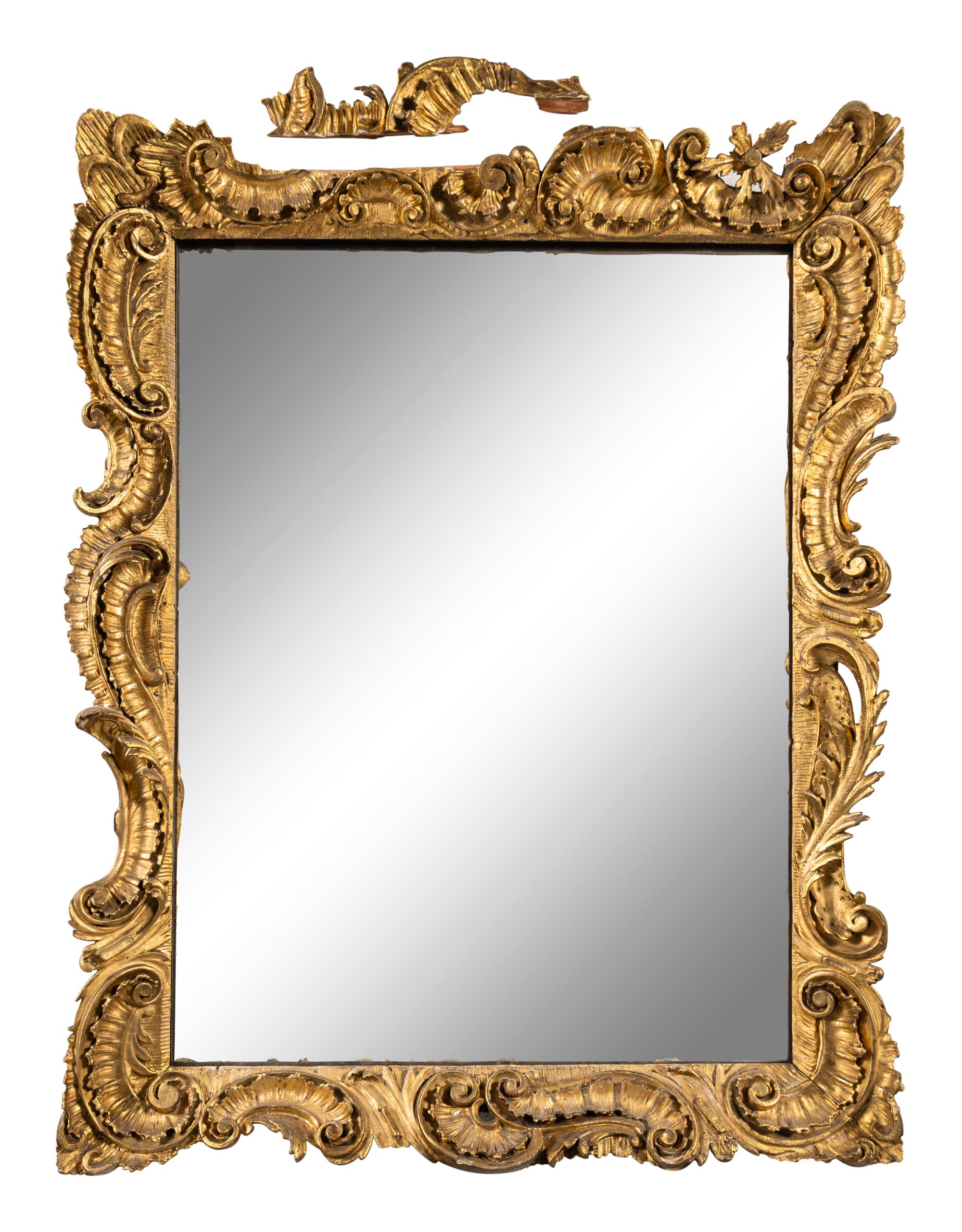 A Rococo Giltwood Mirror