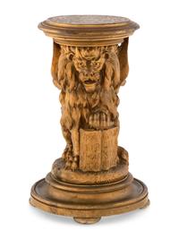 A Continental Carved Giltwood Griffon Stool