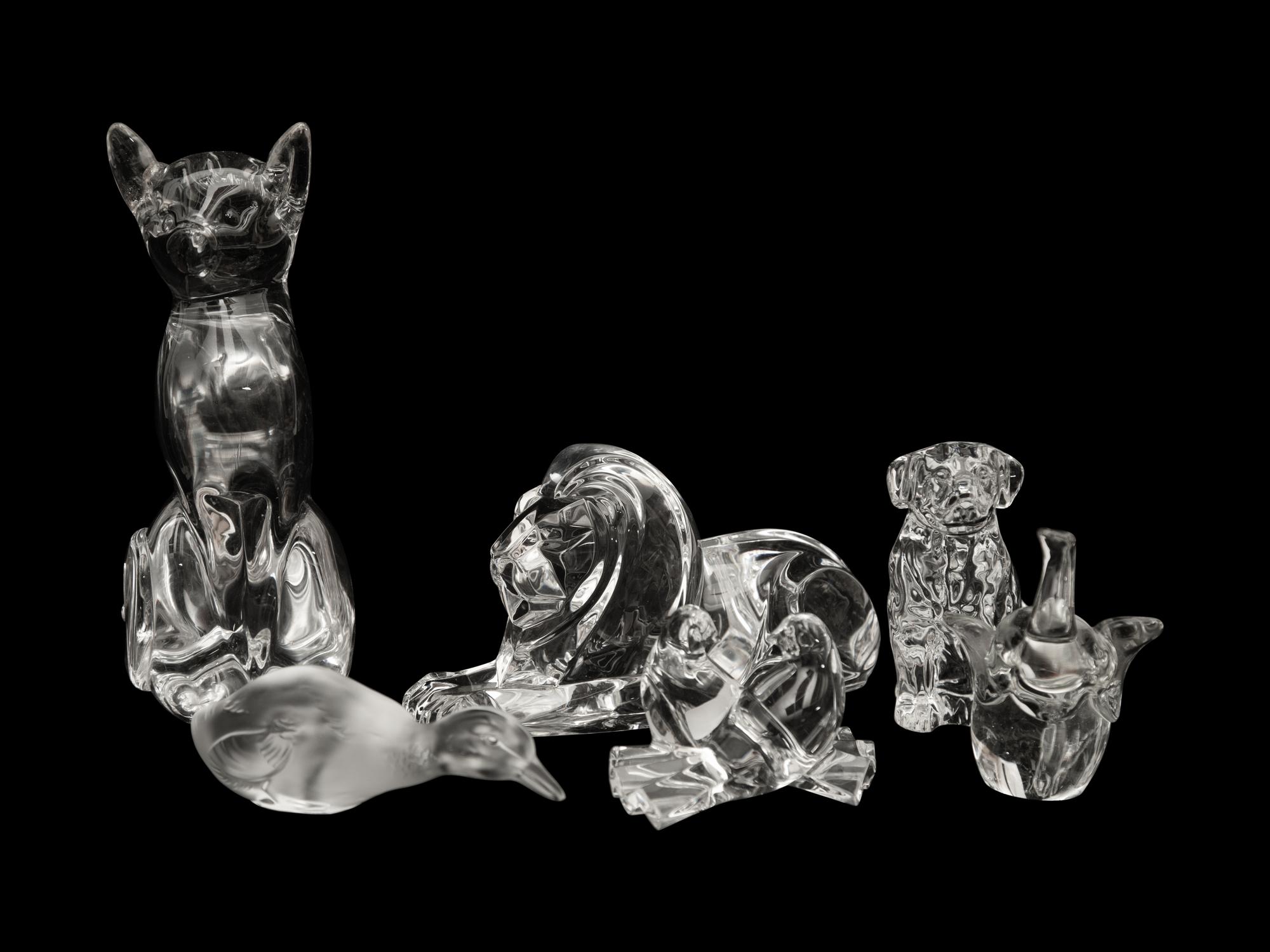 Ten Glass Figurines