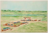 Fort Sedgwick, Colorado Territory, enlargement of an original watercolor