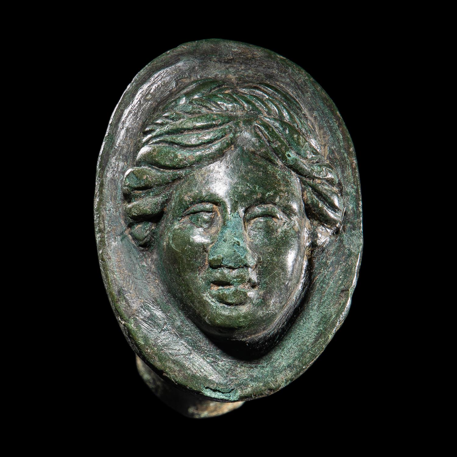 A Roman Bronze Sword Hilt