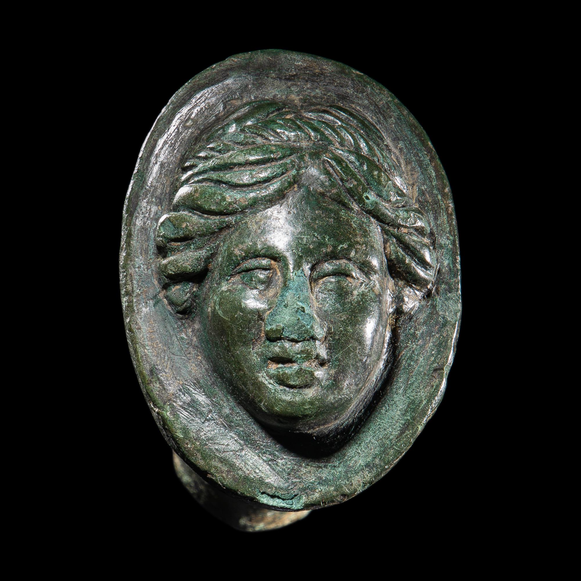 A Roman Bronze Sword Hilt