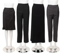 Four Chanel Bottom Separates: Two Pants and Two Skirts, 1990-2010s