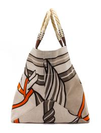 An Hermes Steeple Toile Tote Bag, 22" x 12" x 12".