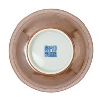 A Café-Au-Lait Glazed Porcelain Shallow Bowl