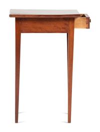 A Federal Cherrywood One-Drawer Work Table