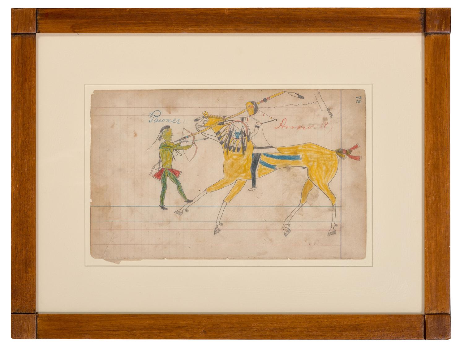 Arapaho Drawing from the Edwards Ledger Book