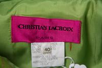 A Christian Lacroix Lime Cocktail Suit, Size 40.