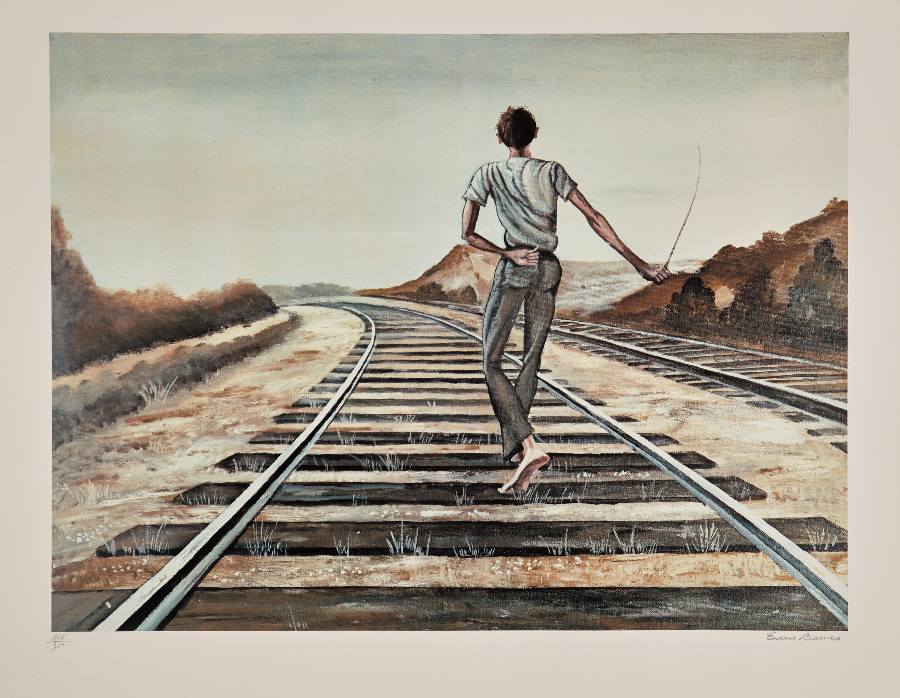 Ernie Barnes (American, 1938-2009) — Destination Unknown , 1979