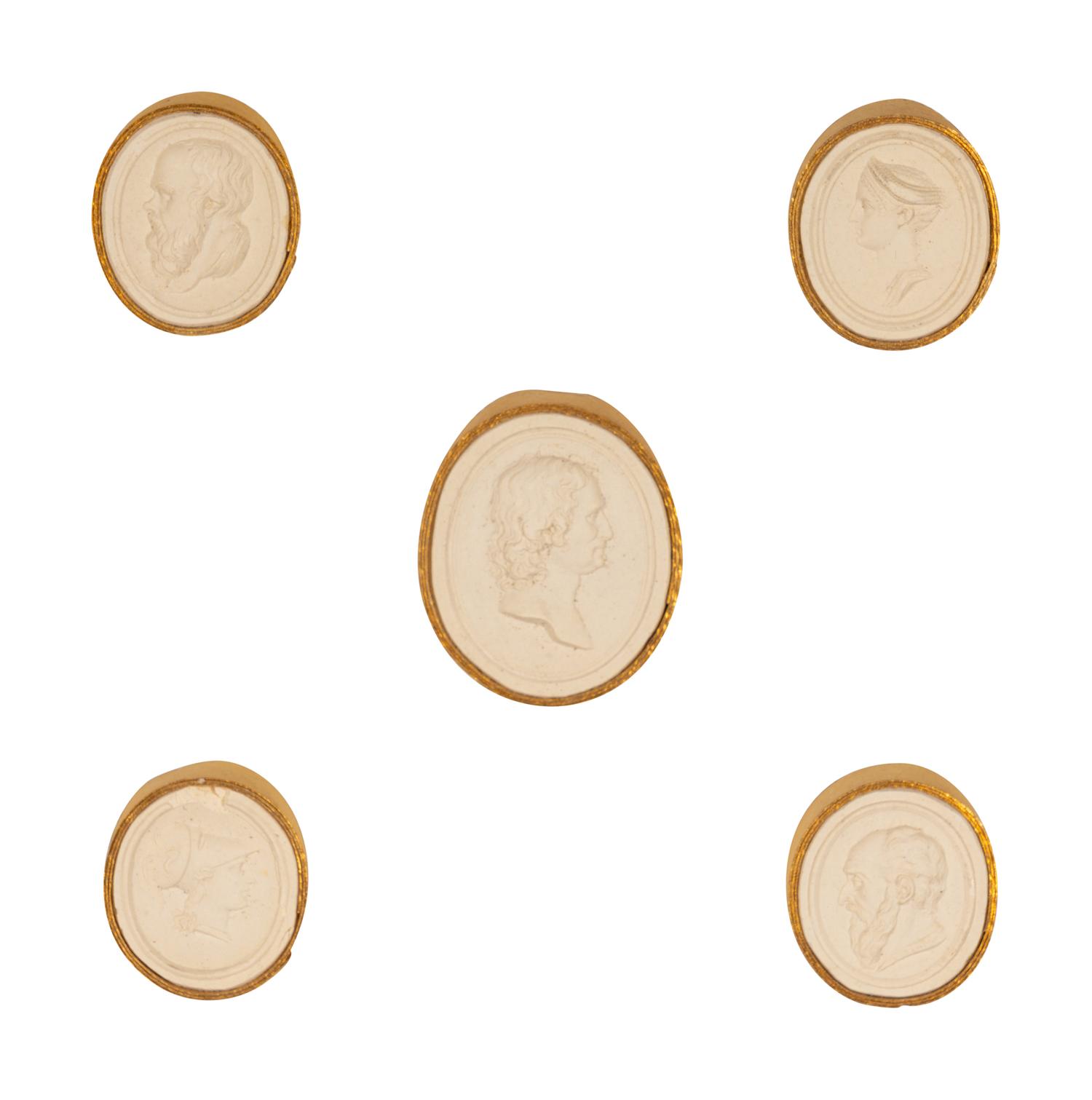 Twelve Framed Groups of Grand Tour Plaster Intaglios