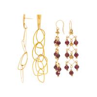 COLLECTION OF YELLOW GOLD EARRINGS