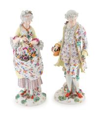 A Pair of German Porcelain Figures — 19TH CENTURY