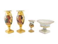 Four Paris Porcelain Articles
