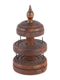 A Turned Cherry Spool Caddy