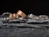 Fred Harvey Era Copper and Silver Curio Bracelets