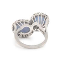 Spaulding & Co., Star Sapphire, Diamond, and Platinum Ring