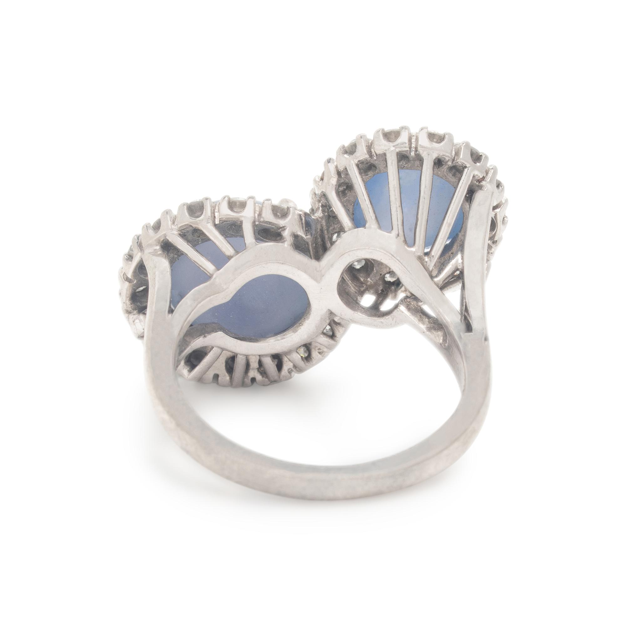 Spaulding & Co., Star Sapphire, Diamond, and Platinum Ring