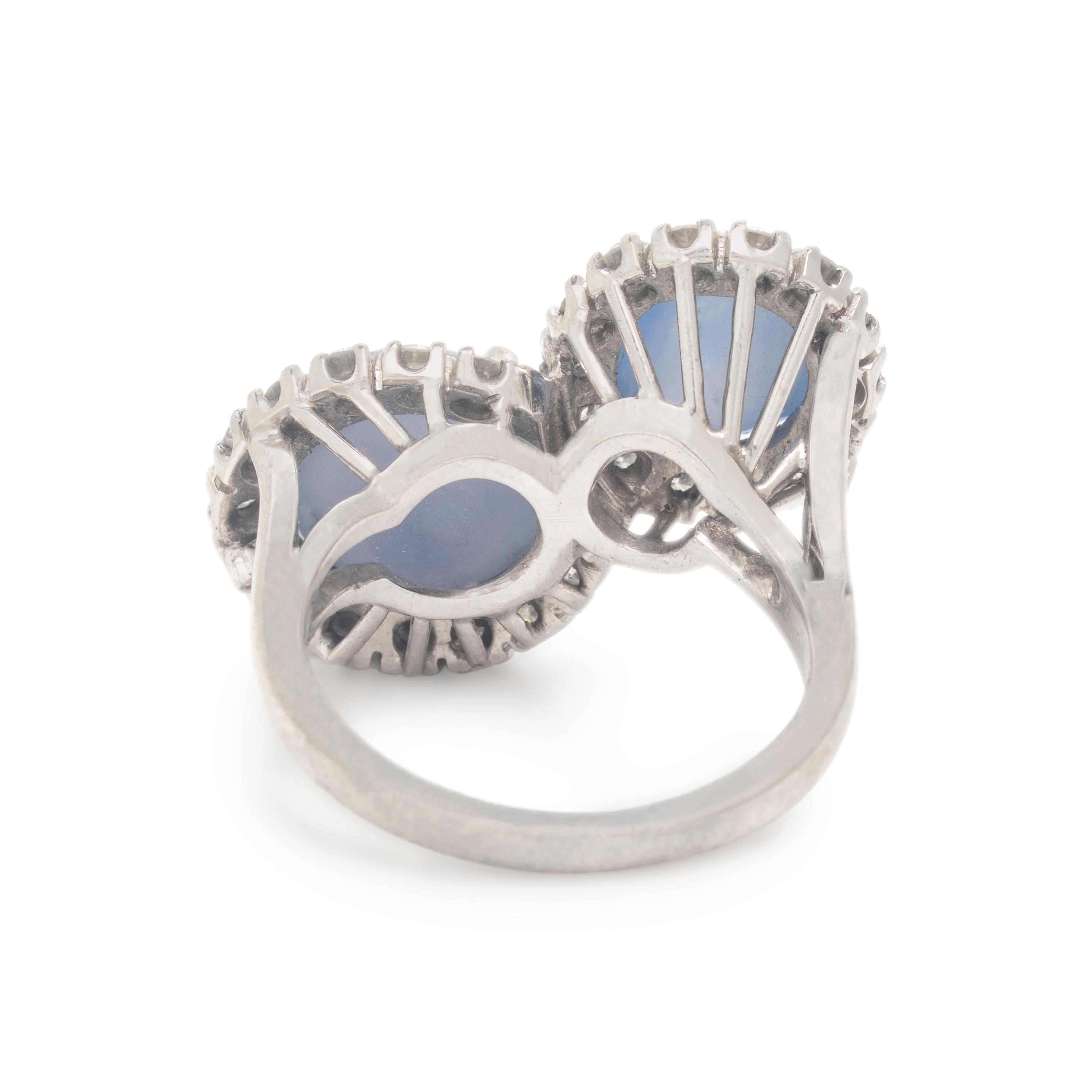 Spaulding & Co., Star Sapphire, Diamond, and Platinum Ring