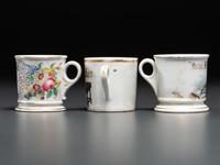 Three Porcelain Occupational Shaving Mugs