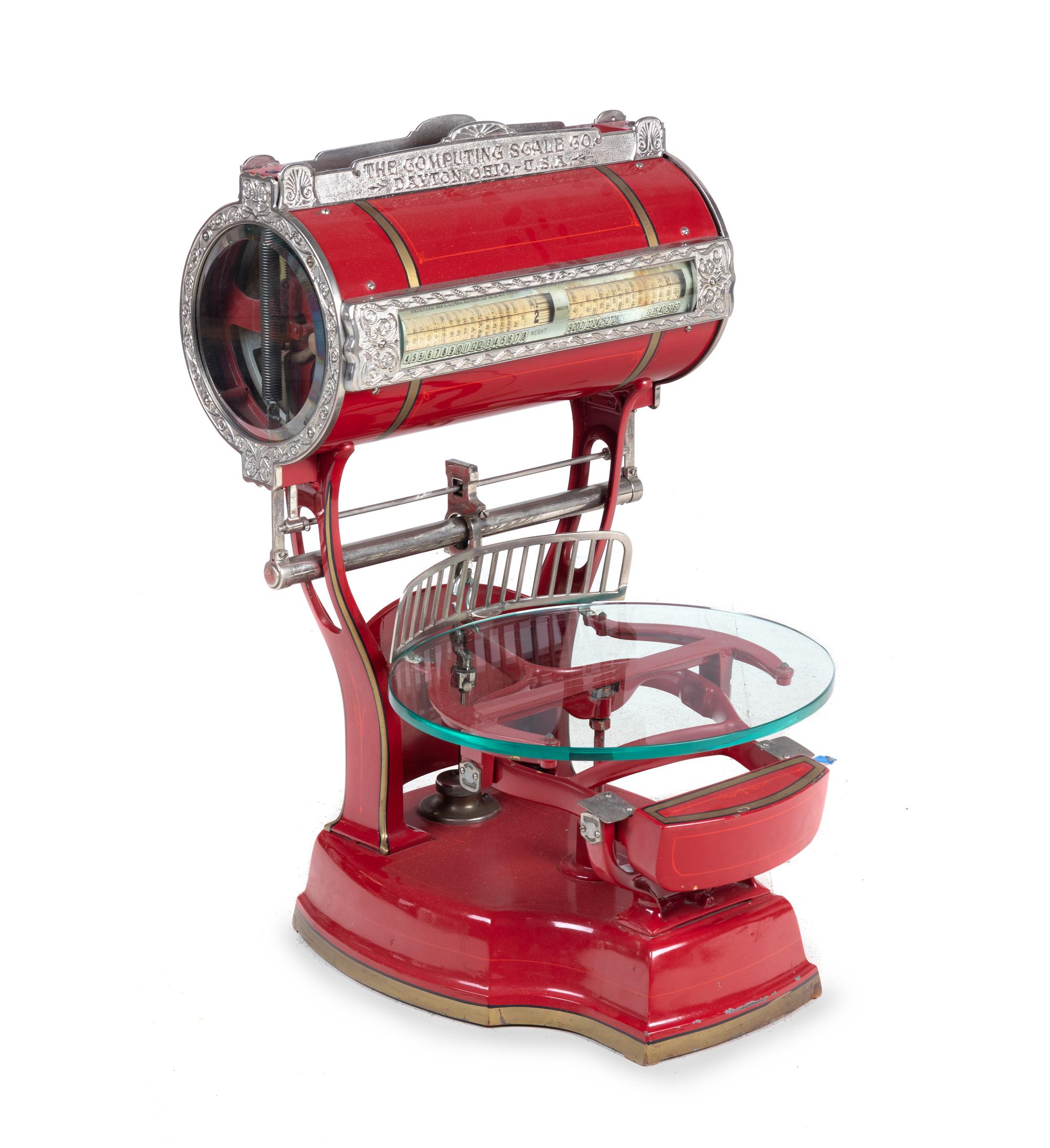 A Red Vintage Computing Scale
