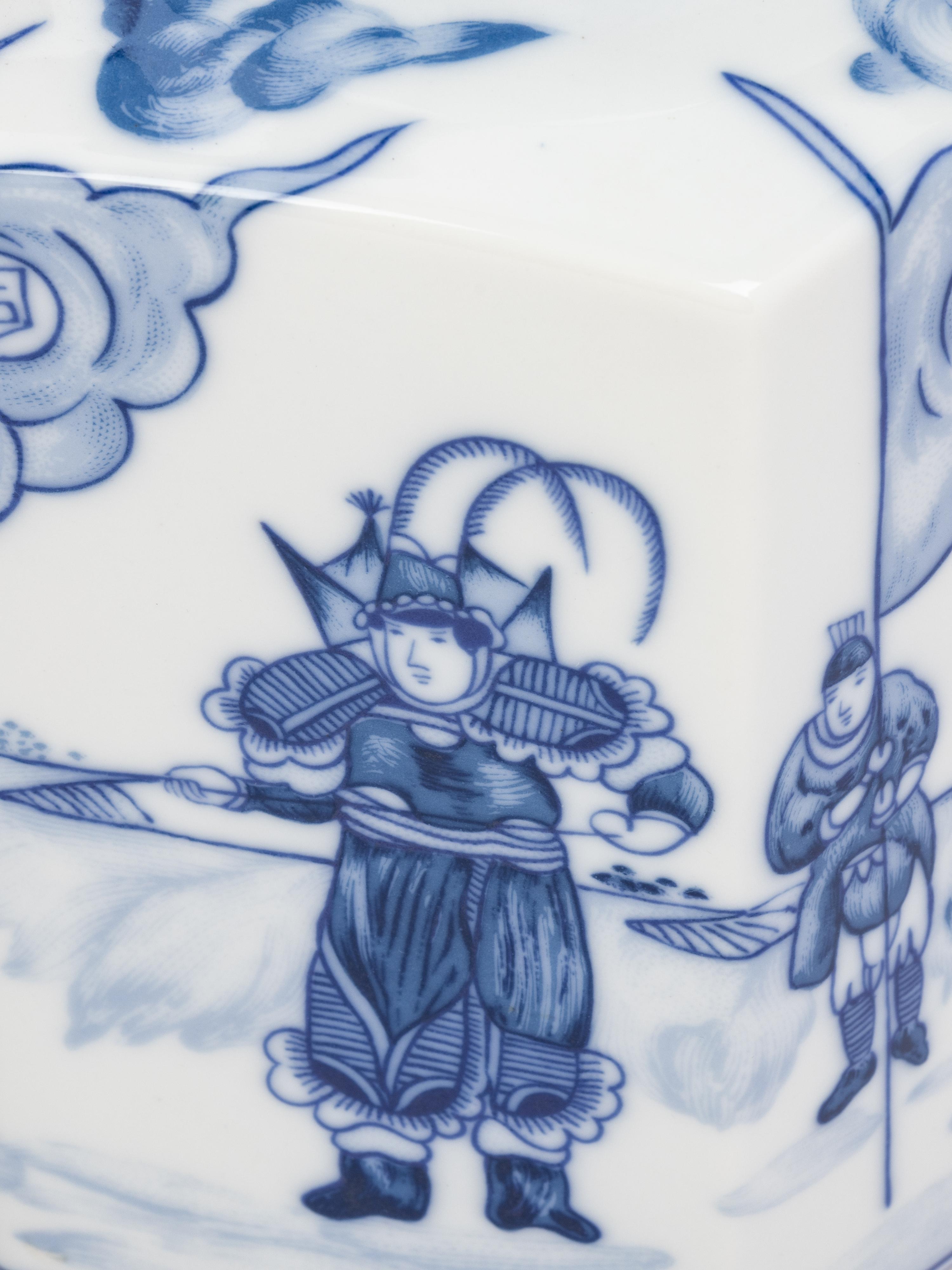 A Group of Chinese Export Blue and White Porcelain Articles
