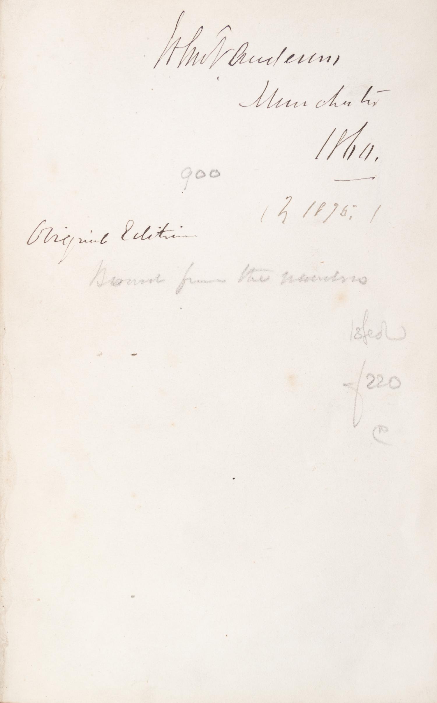 DICKENS, CHARLES. Two first eds. in book form. Little Dorrit. London, 1857. 2 vols. Bleak House. London, 1853.