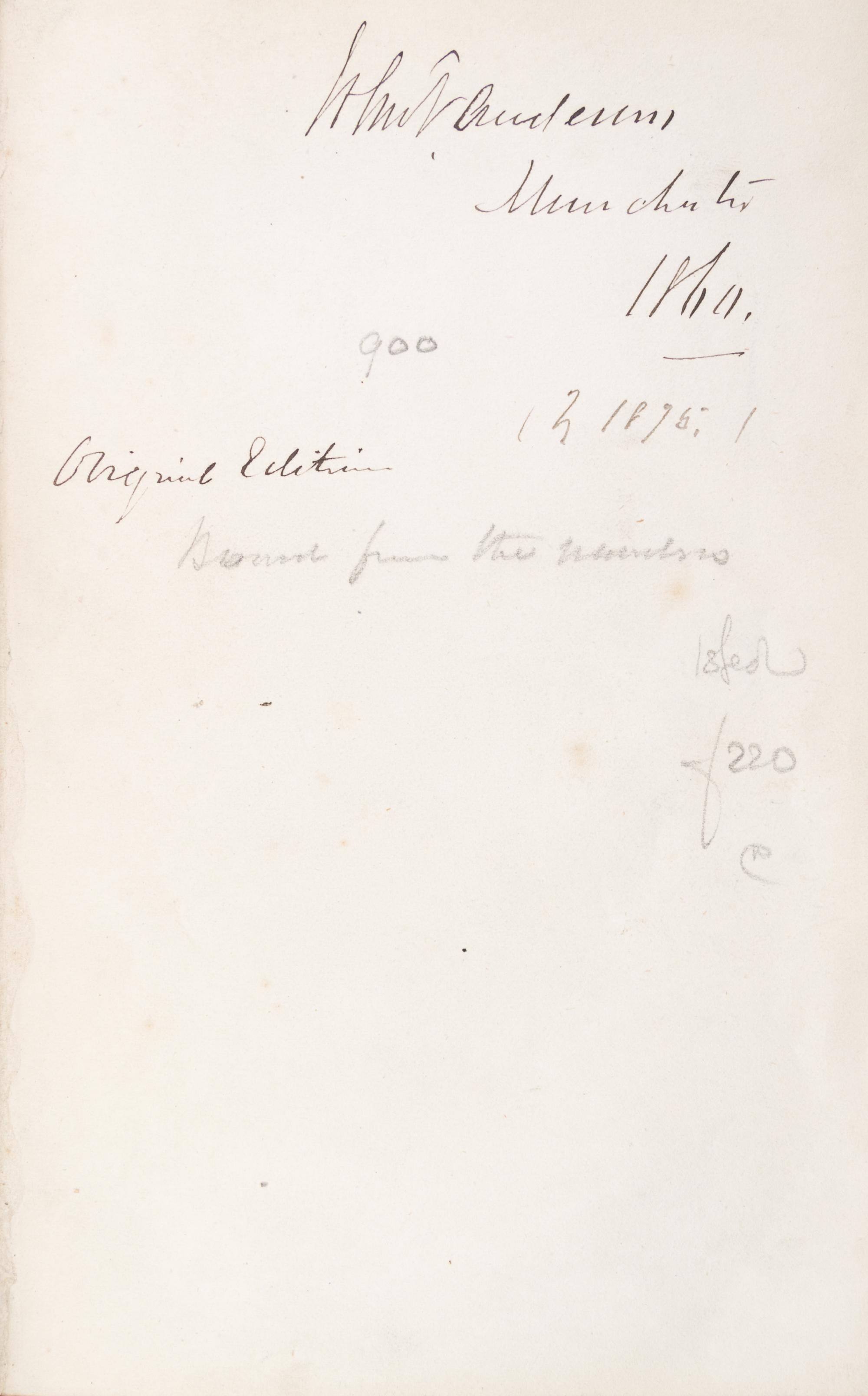DICKENS, CHARLES. Two first eds. in book form. Little Dorrit. London, 1857. 2 vols. Bleak House. London, 1853.