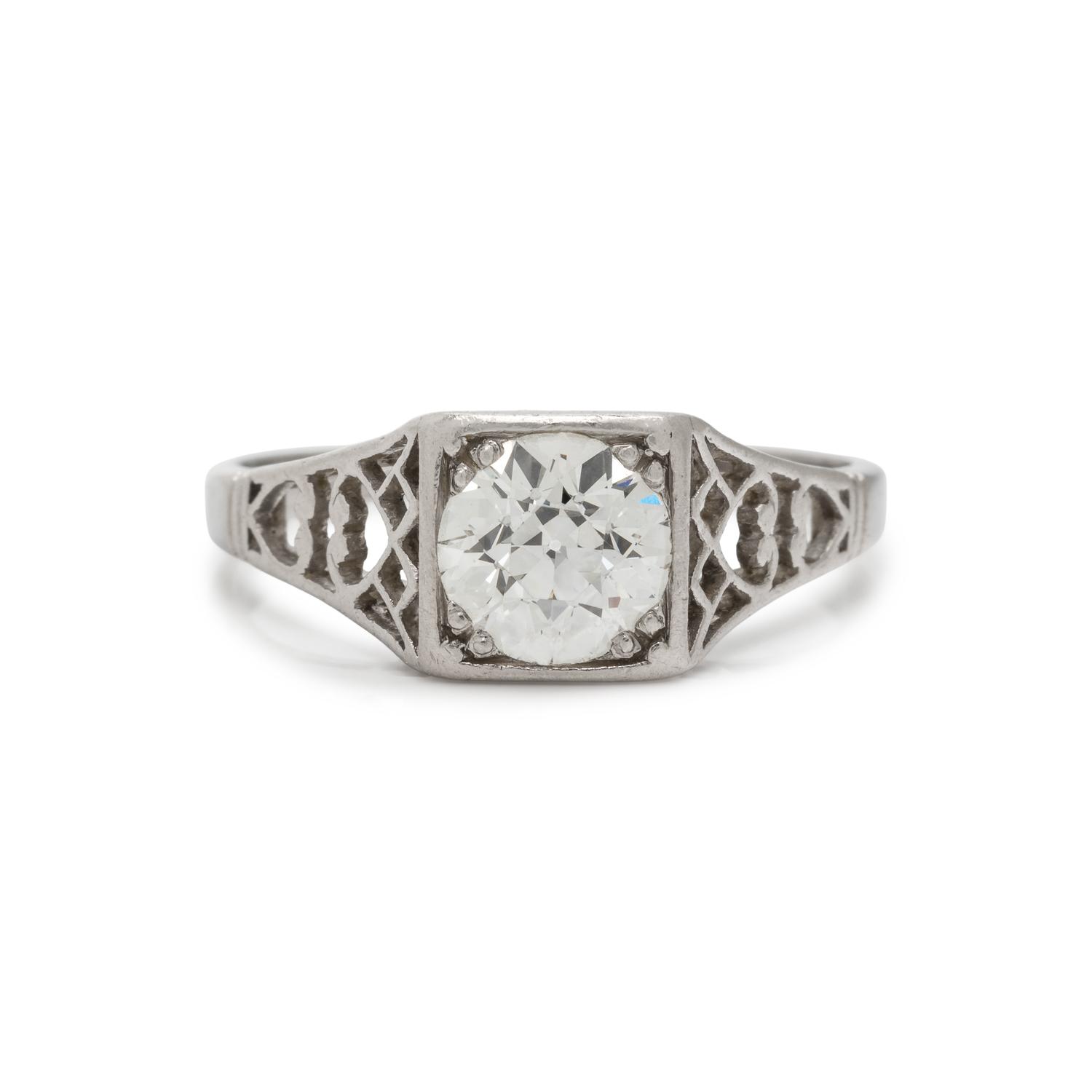 PLATINUM AND DIAMOND RING