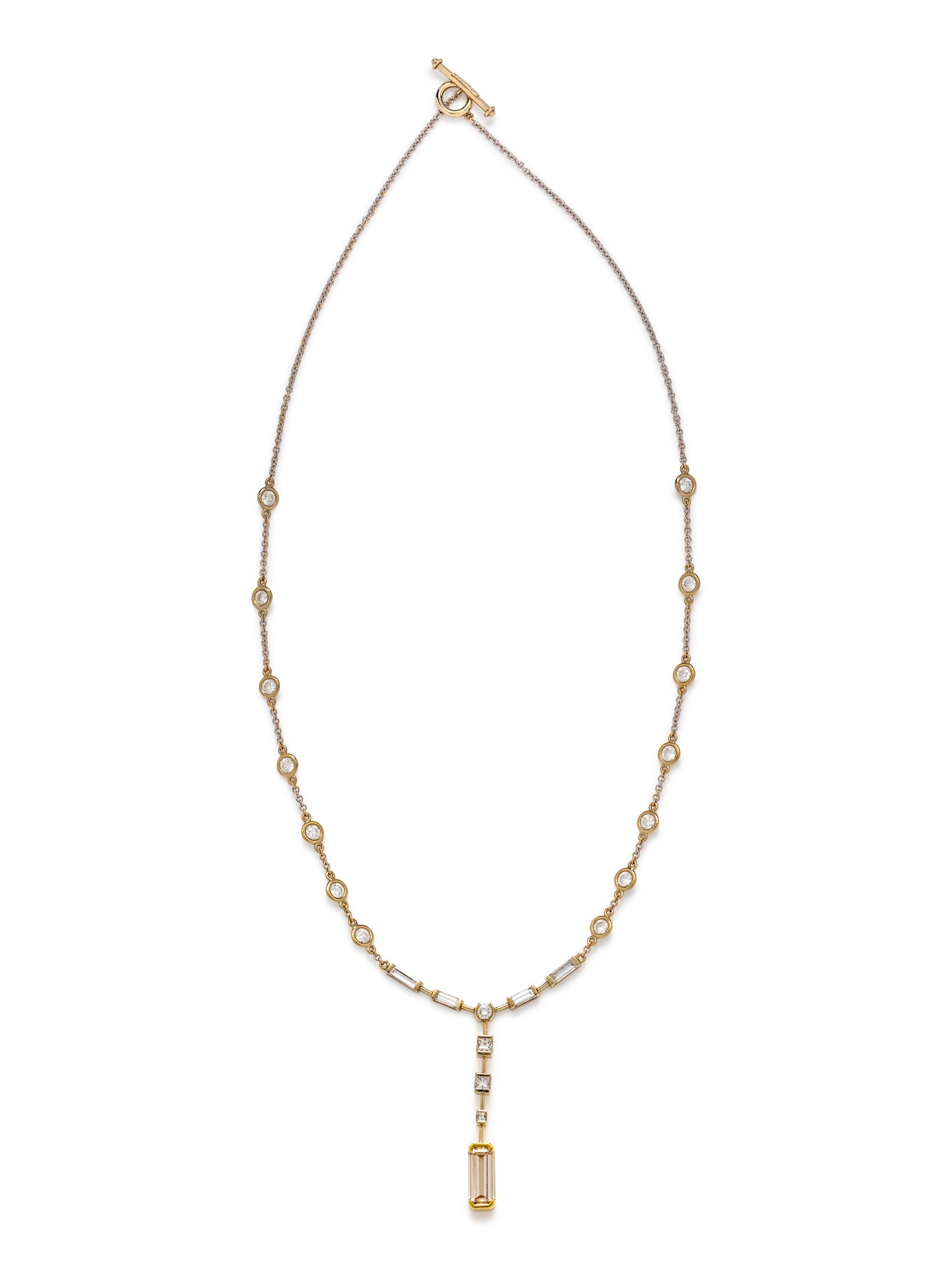 Bicolor Gold and Diamond Necklace