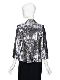 LIBERTINE, SILVER SEQUINED TAILORED JACKET