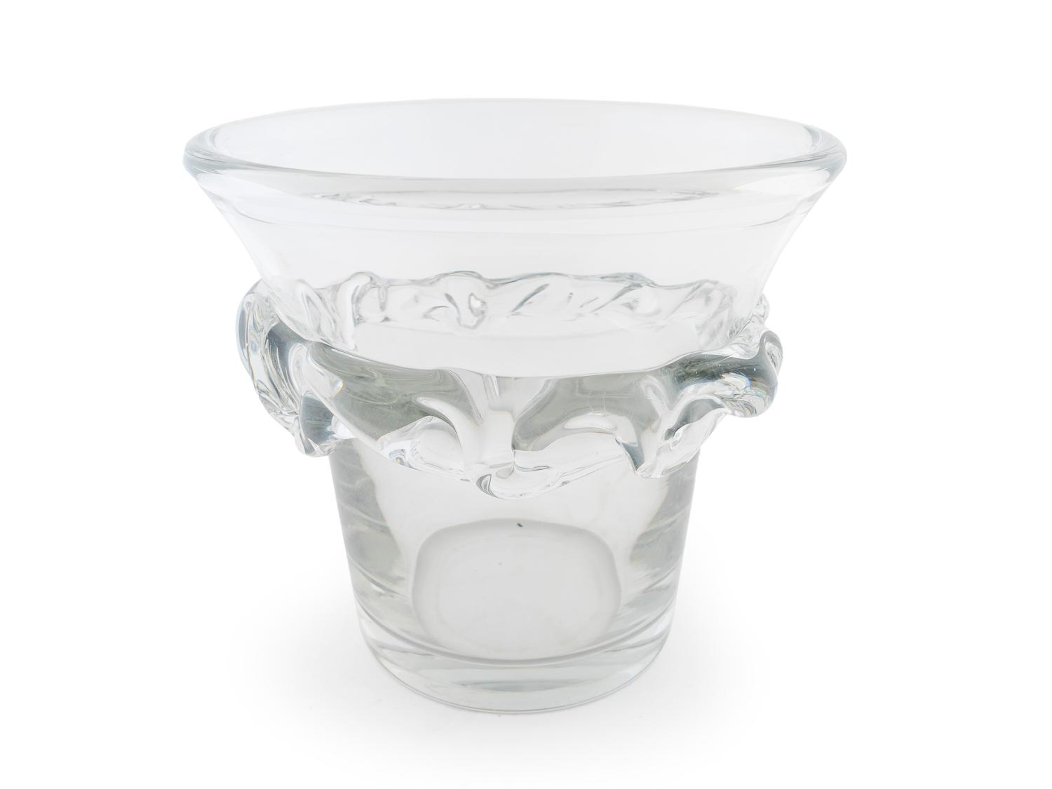 A Daum Molded Glass Vase — 20TH CENTURY