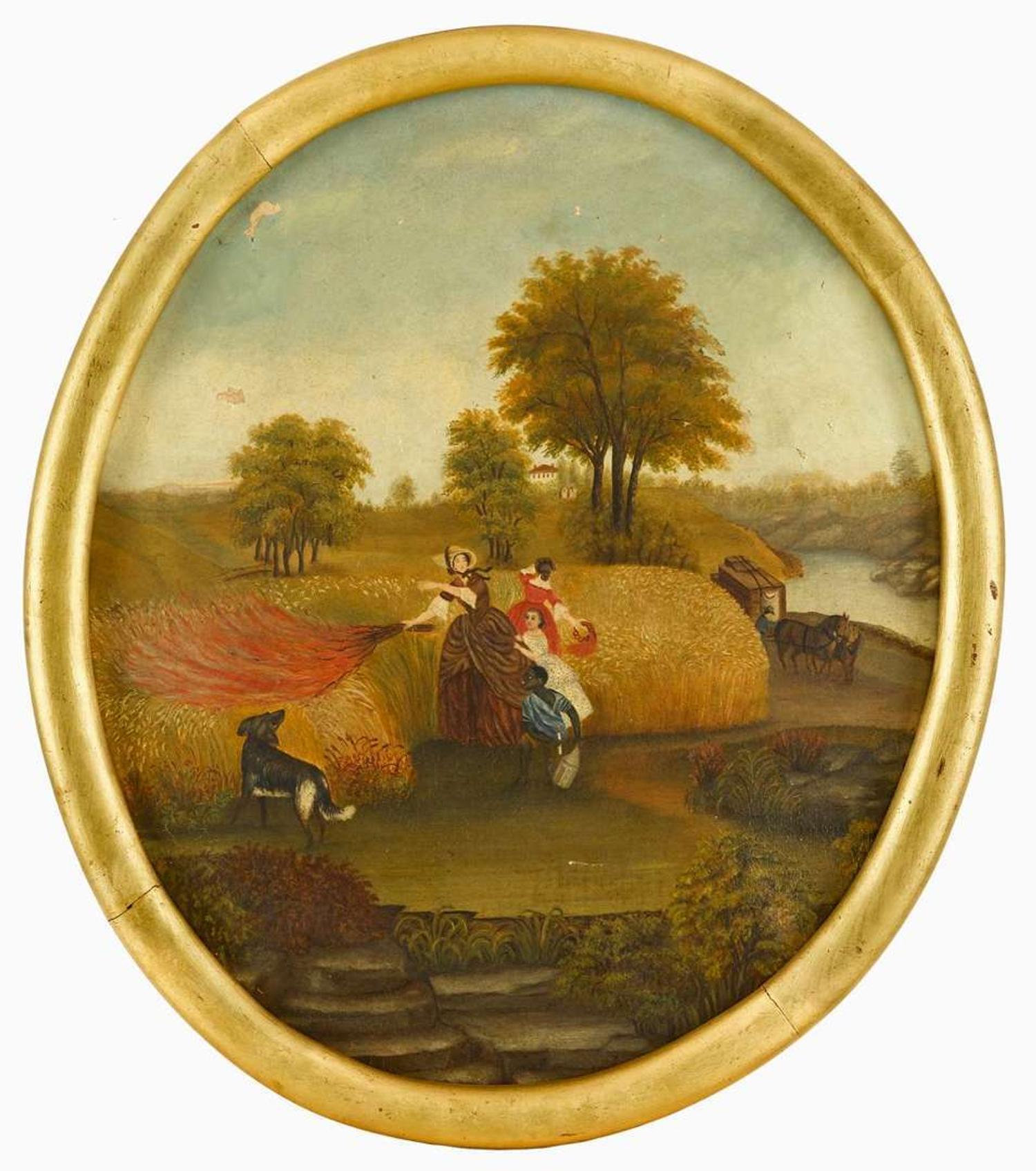 After Emanuel Leutze (1816-1868) general philip schuyler's wife burning the wheat fields