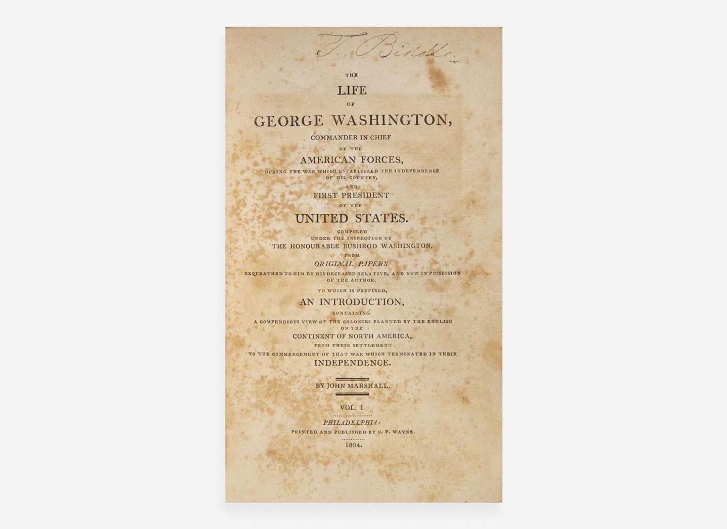 [Presidential] [Washington, George] Marshall, John The Life of George Washington...