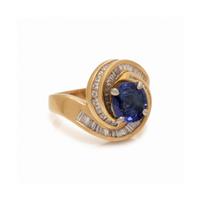 TANZANITE AND DIAMOND RING