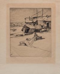 Paul Hammersmith, (Wisconsin, 1857-1937), The Close of Day and Mending Nets (two works)