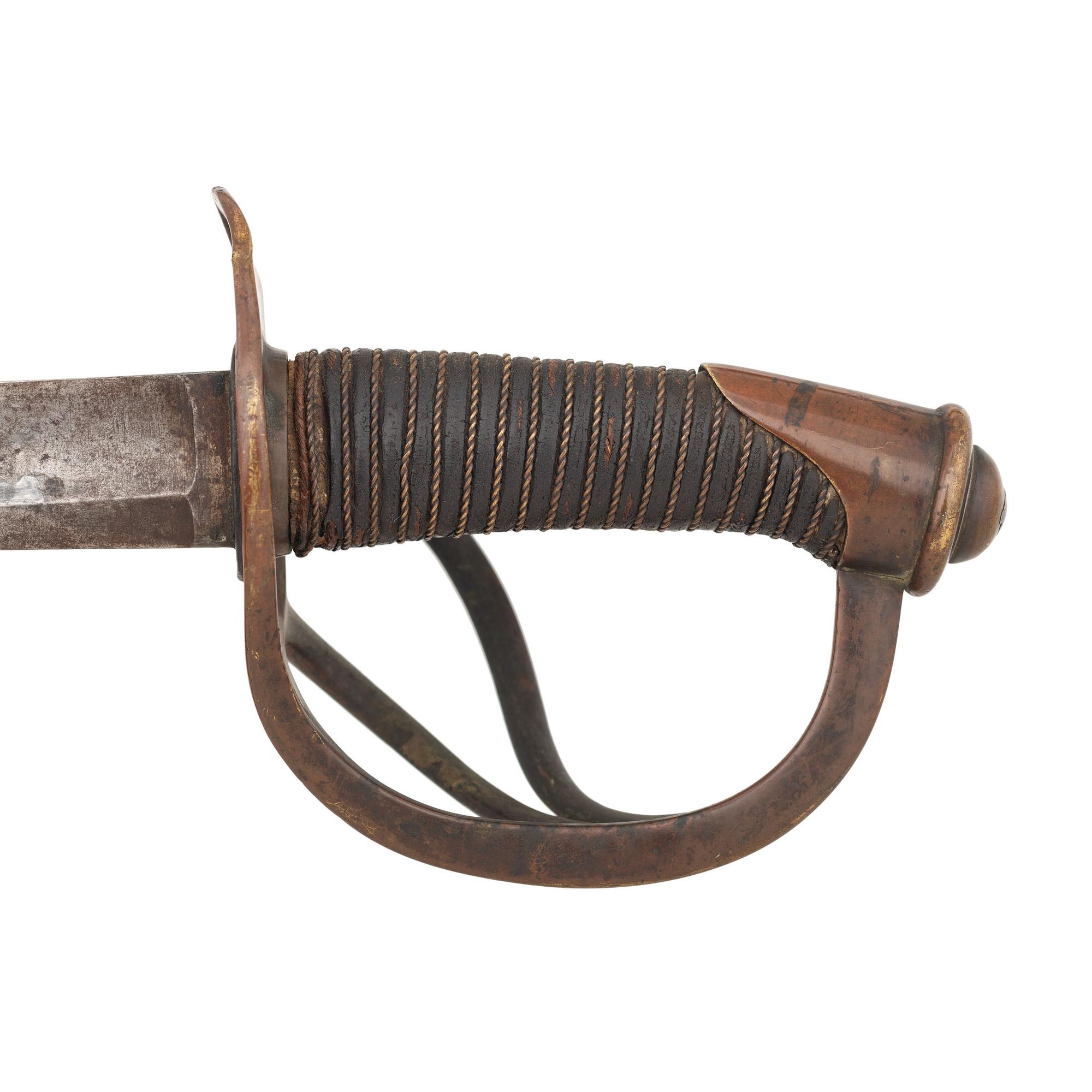 Imported S&K Model 1840 Heavy Cavalry Saber with Old Copper Tag Identifying it to Lt. J.G. Fonda with Mexican War and Civil War Service