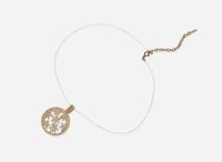 An 18K Yellow Gold and Diamond Pendant on a Lalique Cord