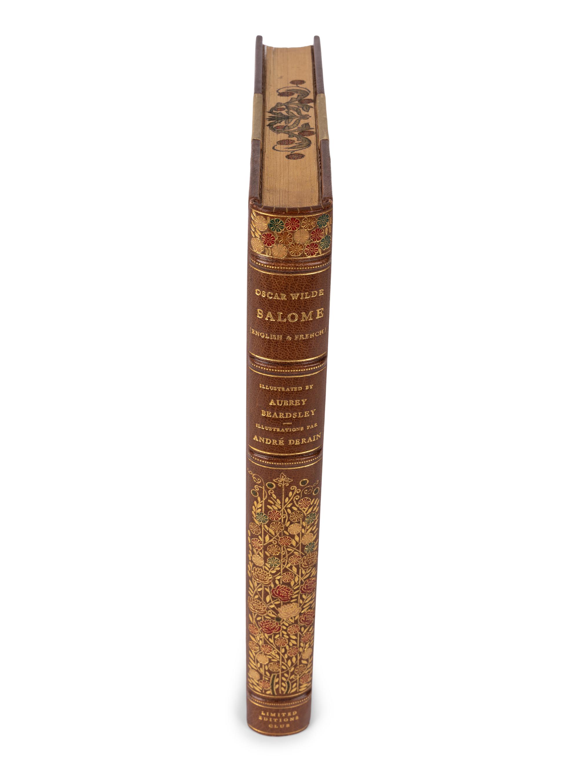 [BINDING -- LEONARD MOUNTENEY]. WILDE, Oscar (1854-1900). Salome . Aubrey Beardsley, illustrator. London: for members of the Limited Editions Club, 1938. -- WILDE. Salome . André Derain, illustrator. Paris: for members of the Limited Editions Club, 1938.