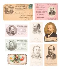 [GARFIELD, James A. (1831-1881)]. A group of cabinet cards, campaign circulars, advertising cards, and other ephemera from the 1880 presidential campaign, comprising: